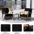 Outdoor Cushion Covers, 8 Pack Black Stretch Fit for Patio Furniture