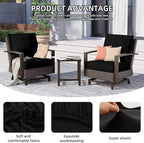 Outdoor Cushion Covers, 8 Pack Black Stretch Fit for Patio Furniture