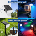 LANSOW 12 Pack Solar Spot Lights Outdoor Color Changing, 7 Modes Waterproof Solar Christmas Landscape Spotlights, LED Solar Powered Flood Lights for Yard Garden Pathway Outside Halloween, Auto ON/Off