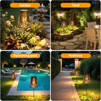 Solar Pathway Lights Outdoor, LED Bright Metal Retro Waterproof, Outside Decorative Hummingbird Lanterns Solar Powered for Path Lawn Patio Yard Walkway (Hummingbird 2P)
