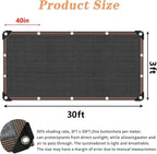 Shade Cloth for Plants Greenhouse, 80-90% Sunblock Shade Sails for Outdoor Garden Pergola Patio Lawn, Easier to Hang Sun Protection Neting Cover for Kennel Chicken Coop, 3x30 FT