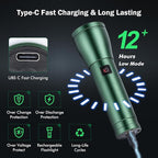 Rechargeable Flashlights 990,000L High Lumens 2 Packs, 140° Wider Beam Super Bright LED Handheld Tactical Metal Flash Lights with 3 Modes, USB C, Zoomable Beam, IP76 Waterproof for Emergency