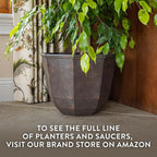 Classic Home and Garden Shaina Planting Pots - Lightweight Indoor & Outdoor Plant Pots - UV-Resistant Resin Flower Pots - Pot Planters for Flowers & Herbs (15” Northern Lights)