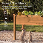 Best Choice Products 48 x 24 x 30 Inches Raised Garden Bed, Elevated Wood Planter Box Stand for Backyard, Patio, Balcony with Bed Liner, 200 Pound Capacity - Acorn Brown