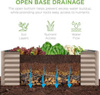 Best Choice Products 4x2x2ft Outdoor Metal Raised Garden Bed, Deep Root Box Planter for Vegetables, Flowers, Herbs, 119 Gallon Capacity, 100% Non Toxic Materials - Taupe