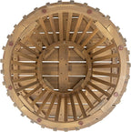 Merax Patio Outdoor Acacia Wood Round Coffee Table for Backyard, Lawn, Balcony Light Teak