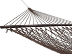 Sunnydaze Cotton Rope Hammock for Outside - 450-Pound Capacity Indoor or Outdoor Hammock with Spreader Bars - Brown