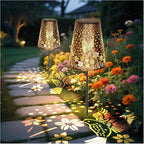 Solar Pathway Lights Outdoor, LED Bright Metal Retro Waterproof, Outside Decorative Hummingbird Lanterns Solar Powered for Path Lawn Patio Yard Walkway (Hummingbird 2P)