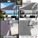 LOVE STORY Custom Size 5'x5'x7.1' Dark Grey Sun Shade Sail Right Triangle Sunhsade Fabric Awning Canopy for Patio Backyard Carport Pergola (Customized)