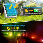 MEIHUA Solar Spot Lights Outdoor Color Changing, 6 in 1 Solar Landscape Lighting RGB Spotlights with Remote Control, IP66 Waterproof Solar Lights Outdoor Garden for Pathway Yard Pool Tree