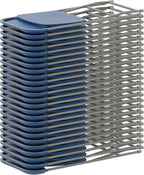 Flash Furniture Hercules Series Plastic Folding Chair - Blue - 6 Pack 650LB Weight Capacity Comfortable Event Chair-Lightweight Folding Chair