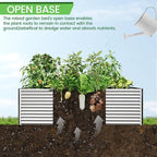 FRIZIONE 2pcs Tall 6x3x1.5ft Galvanized Raised Garden Bed Outdoor,Steel Garden Bed for Vegetables,Above Ground Garden Box for Flower,Metal Raised Beds for Gardening