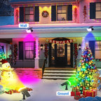 WdtPro 6 Pack Solar Color Changing Spot Lights, 10 Lighting Modes, Multicolor RGB Outdoor Lights, 9 Colors Auto Cycling Landscape Spotlights for Yard Garden Decoration