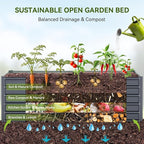 Ohuhu 6x3x1.9FT Metal Raised Garden Bed Outdoor, Reinforced Galvanized Steel Rustproof Planter Box, 100% Non-Toxic, 256 Gal Large Capacity Heavy Duty Raised Beds for Growing Vegetables Flowers Herbs