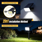 Solar Spot Lights Outdoor, [6 pack/118 LED] 4 Modes Auto On/Off Solar Landscape Spotlights, Ip67 Waterproof Solor Powered Pathway Lights for Outside Yard Garden Walkway Tree Patio (Cool White)