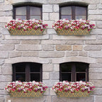 4 Pack 30 Inch Window Boxes Planters Railing Planter Box with Adjustable Brackets for Porch Fence Patio Balcony Hanging Flower Baskets with Coco Liners for Outdoor Garden Decor - Dark Grey