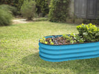 Plant & Plot Galvanized Raised Garden Beds Outdoor // 4×2×1 ft (2-Pack) Planter Raised Beds for Gardening, Vegetables, Flowers (Teal) // Large Metal Garden Box