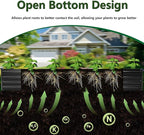 12×4×1FT(2PCS) Galvanized Raised Garden Bed Kit,Metal Planter Boxes,Large Outdoor Planters Garden for Planting Vegetables,Flowers,Herbs -Black