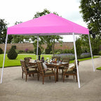 Canopy Tent, 10X10 FT Pop Up Canopy Outdoor Instant Tent Slant Legs with Carrying Bag, Portable Gazebo Shelter for Patio Deck Garden and Beach - 8X8 FT Canopy Cover (Pink)