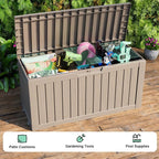 75 Gallon Waterproof Resin Deck Box, UV Resistant Outdoor Storage - Image 4