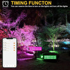 Flood Light 4 Pack, 50W RGB Color Changing Bluetooth Outdoor