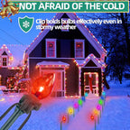 10 Inch Christmas Light Stakes Lawn Garden Stakes Replacement Yard Stakes for Outdoor Lights Path Stakes C7 C9 String Light Holder for Patio Path Decoration (50pack)