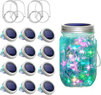 String Lights for Mason Jars, 12 Pack, 30 LED Solar Lid Lights