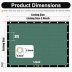 Artpuch 90% Sun Shade Cloth, 12 x 20 FT Pergola Shade Cover Canopy with Grommets, Sun Screen Fabric Tarp for Patio, Outdoor, Garden, Backyard, Green
