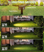 Large Panel Solar Spot Lights Outdoor 4 Pack, [58 LED/3500K/3 Modes] Solar Flood Lights Waterproof IP67, Auto On/Off, 2-in-1 Wall Light Outdoor Light for Tree Yard Garden Pathway