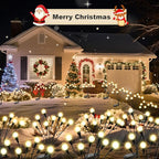 ALSO GO Solar Lights Outdoor, 2 Pack 16 LEDs Firefly Lights, Waterproof Solar Garden Lights, Solar Firefly Lights for Yard Patio Pathway Outdoor Decoration, Gardening Gifts for Women Christmas Decor