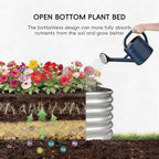 AHEONLAR 3Pack 2x2x1 ft Round Galvanized Raised Garden Bed Kit Round Metal Flower Box Large Planter Raised Beds Outdoor Garden for Planting,Fruit,Herb-Sliver