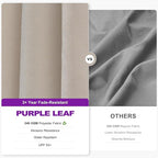 PURPLE LEAF 10 Feet Patio Umbrella with Base Outdoor Cantilever Solar Powered LED Swivel Square Umbrella Aluminum Offset Umbrella with 360-degree Rotation for Garden Deck Pool Patio, Beige