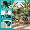 Cushion Covers, 12 Pack Stretch Floral Leaf Outdoor Sofa Slipcovers