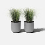 Veradek Mason Series Lima Planter - Round Planter for Indoor or Outdoor Porch/Garden | Made from Plastic-Stone Composite with Drainage Holes | Modern Décor for Succulents, Flowers, Small Plants