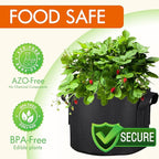 Gardzen 6-Pack 20 Gallon Grow Bags, Aeration Fabric Pots with Handles, Heavy Duty Cloth Pots for Plants