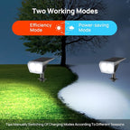 Consciot Solar Spot Lights Outdoor Waterproof, 24 LED Dusk-to-Dawn Solar Outdoor Lights, 2 in 1 Adjustable Wall Lights, Daylight Solar Landscape Spotlights for Garden Yard Wall Walkway, 4 Pack