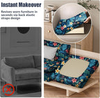 Cushion Covers 8 Pack Tropical Flower Stretch Fit Patio Seat Covers