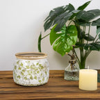 Flower Pot,Vintage Ceramic Pot for Planter with Drainage Holes, 6.29 inch Ice Crack Glazed Indoor Planters Pot for Indoor,Tucan Home Decor,Gardening Gifts (Mid-Century)
