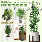 4 Pack 30 InchTaller Plant Trellis for Potted Climbing Plants Indoor,Expandable Metal Garden Trellis for Climbing Plants, Flowers Vine Ivy, Sturdy Houseplant Support for Potted Plants with Ties