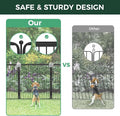 Decorative Garden Fence 32in x 36.4ft Metal Black