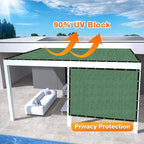 Artpuch Outdoor Pergola Shade Cover 6' X 6' Sun Shade Cloth with Grommets, 90% UV Protection Canopy Patio Privacy Screen (Customized Available) GN107, Green