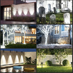 T-SUN Solar Spotlights Outdoor, 2 Pack White LED Landscape Lights, Waterproof Solar Powered Light with Auto On/Off, Adjustable Wall Lights for Yard, Garden, Patio, Driveway, Pool