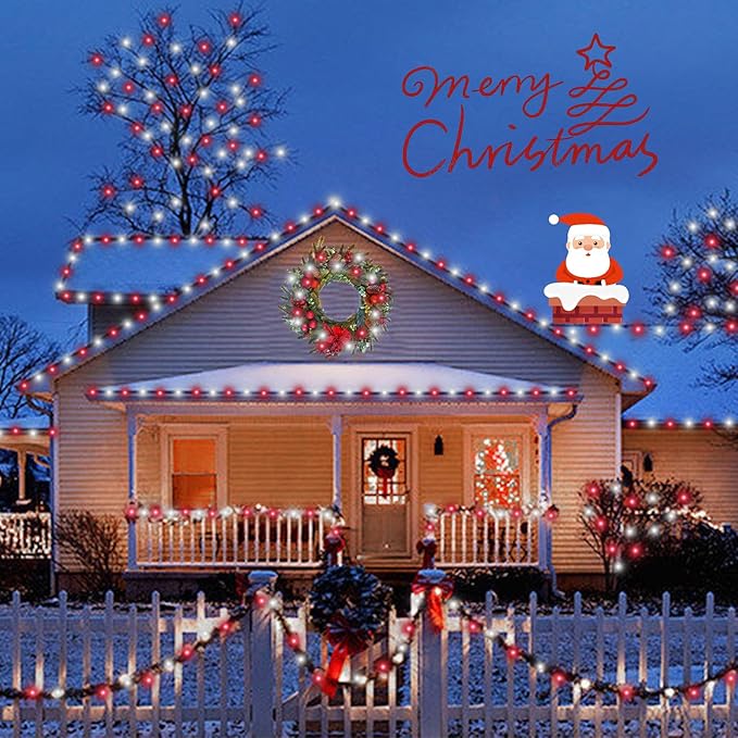 String Lights, 66ft 200 LED Outdoor Waterproof with Timer