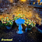 Anordsem Solar Garden Lights Outdoor: 8 Removable Optical Fiber Butterflies 2 Pack - Waterproof Fun Animal Decoration for Yard Patio Path - Gardening Gifts for Garden Lovers Over 30