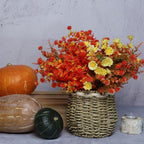 16 Bundles Artificial Plants Outdoor Fake Fall Flowers Mums for Garden Decor for Window Garden Office Patio Hanging Planter Pathway Front Porch (Mixed)