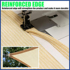 ShadeMart 12' x 20' Beige Sun Shade Sail UPF50 Rectangle Canopy Fabric Cloth Screen smTAPR1220, Water and Air Permeable & UV Resistant, Heavy Duty, Carport Patio Outdoor - (We Customize Size)