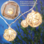 Indoor String Lights with 10 Clear Nautical Fish Float Balls, 9.83 ft
