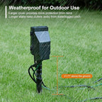 SURAIELEC Outdoor Power Stake, 24-Hour Mechanical Light Timer, Electrical Power Strip Weatherproof, 6FT Extension Cord Multiple Outlets Plug for Patio Lights, Halloween Decorations. Outdoor Light