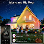 150FT Permanent Outdoor Lights for House Waterproof, IP67 LED Eave Lights with App/Remote Control, Outdoor Permanent led Lighting for House Roof Decor,Christmas,Party,All Holiday and Daily