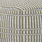 SIMPLIHOME Safford Square Pouf - 20 inch Wide Upholstered PET Polyester Ottoman in Natural/Travertine/White, Boho Indoor/Outdoor Footstool or Extra Seating for Living Room or Bedroom, Assembled